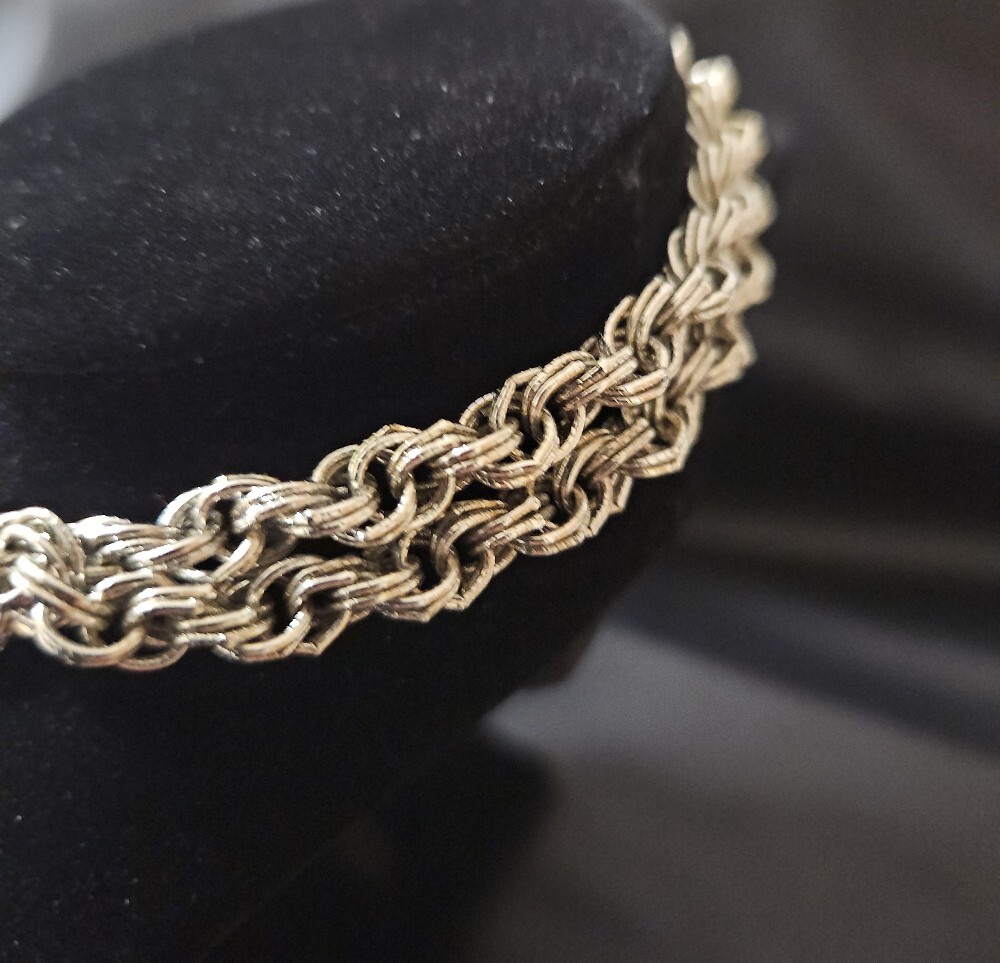 Silver Tone Rope Chain Necklace - Picture 5 of 9